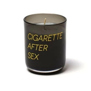 Свеча в стеклянном подсвечнике 7,8х6,5 см черная Memories Cigarette after sex SELETTI  00-3883358 Черный