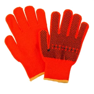 Перчатки универсальные вязаные с точечным ПВХ-покрытием
