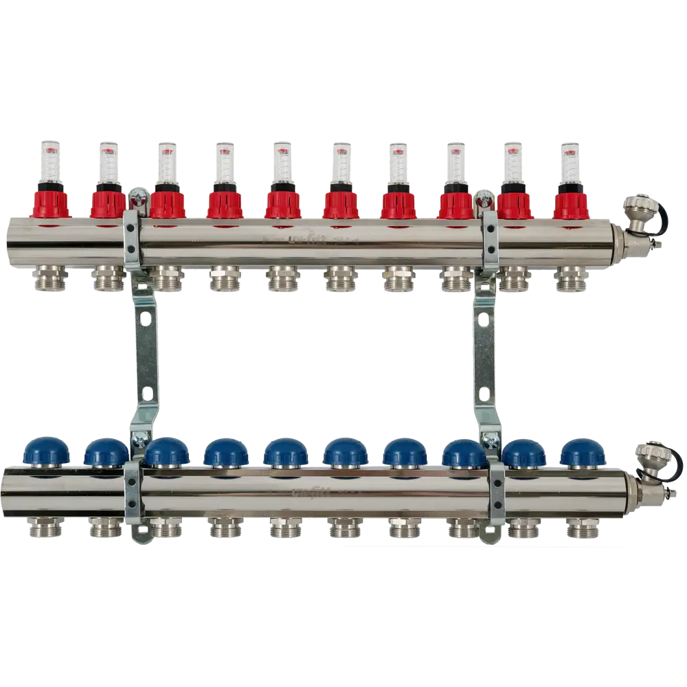 Коллекторная группа Uni-Fitt со встроенными расходомерами 1"х3/4" 10 выходов 440E4310 STLM-2089645