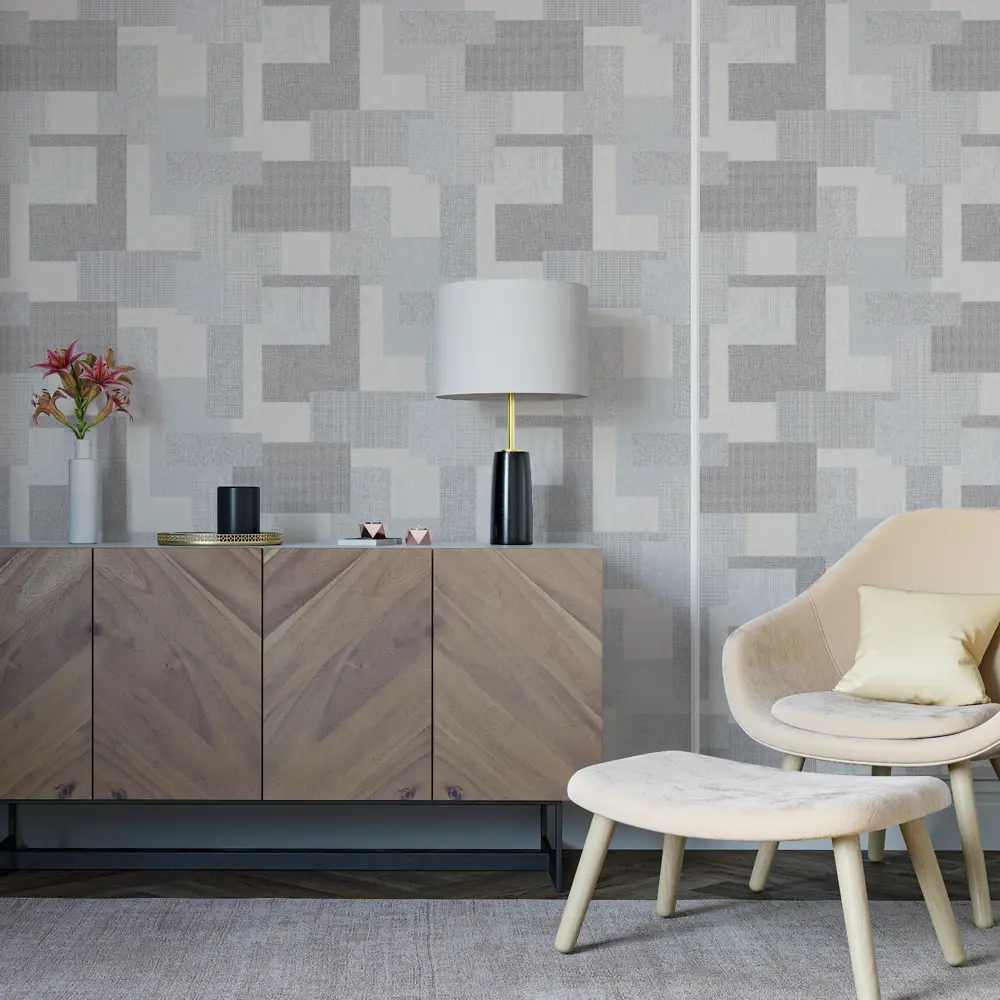 Обои флизелиновые Palitra Home Panels серые 1.06 м HC31141-41 STLM-2103461 - Вид №2