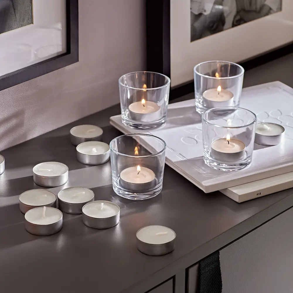 Santreyd: Набор белых чайных свечей для создания уюта, 100 шт 85539886 STLM-0063715 - Вид №2