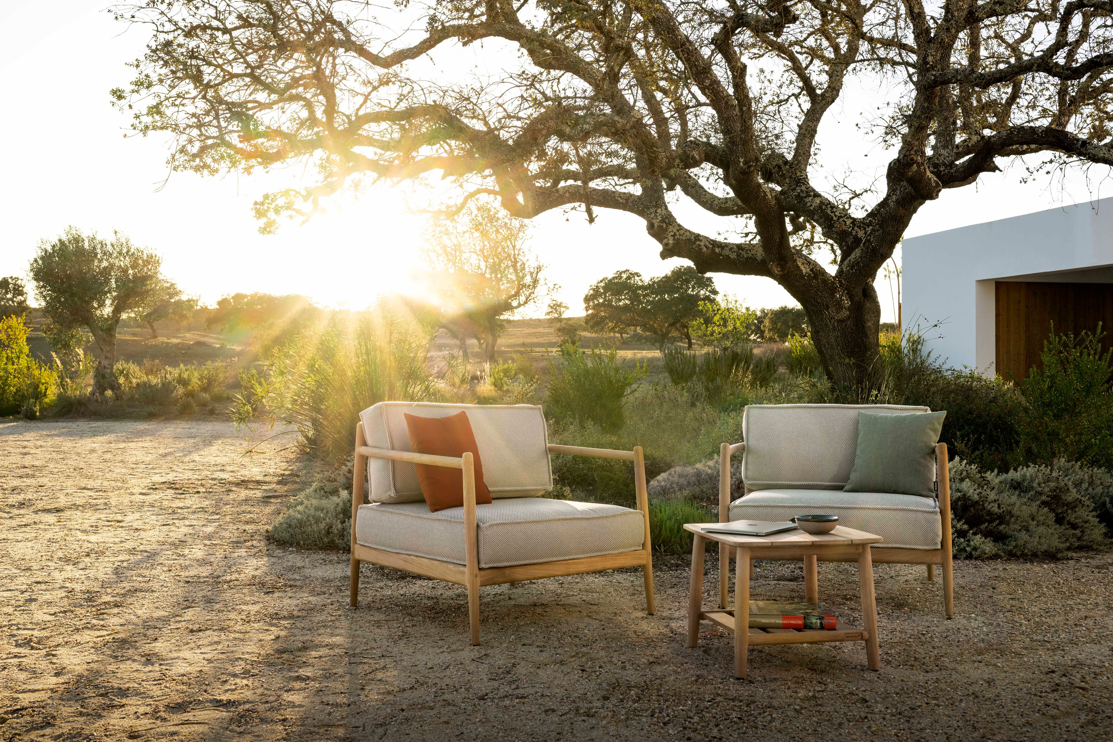 Садовое кресло из тикового дерева с подлокотниками Jardinico Noa ARCH-00113882 - Вид №4