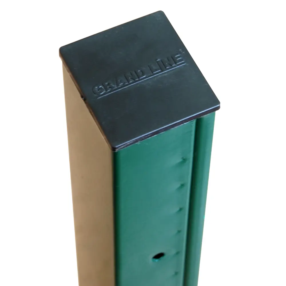 Столб для забора Grand Line, 62х55х1565 зеленый, 3 отверстия Santreyd STLM-2097016 - Вид №2