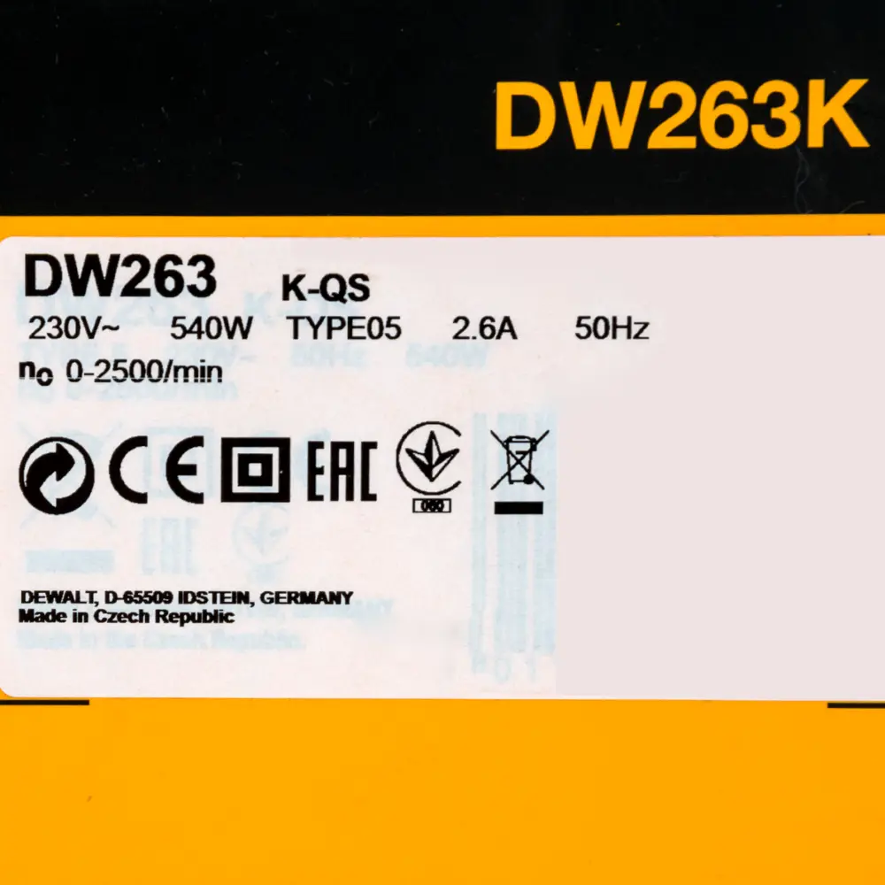 Шуруповерт сетевой DeWalt DW263K, 540 Вт STLM-2148295 - Вид №5