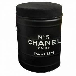 Декоративная бочка-пуф Chanel №5 black M STARBARREL  014405 Черный