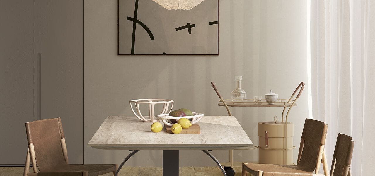 Выдвижной обеденный стол с керамогранитной столешницей CERAMICA FONDOVALLE SHAPE ARCH-00076189 - Вид №2