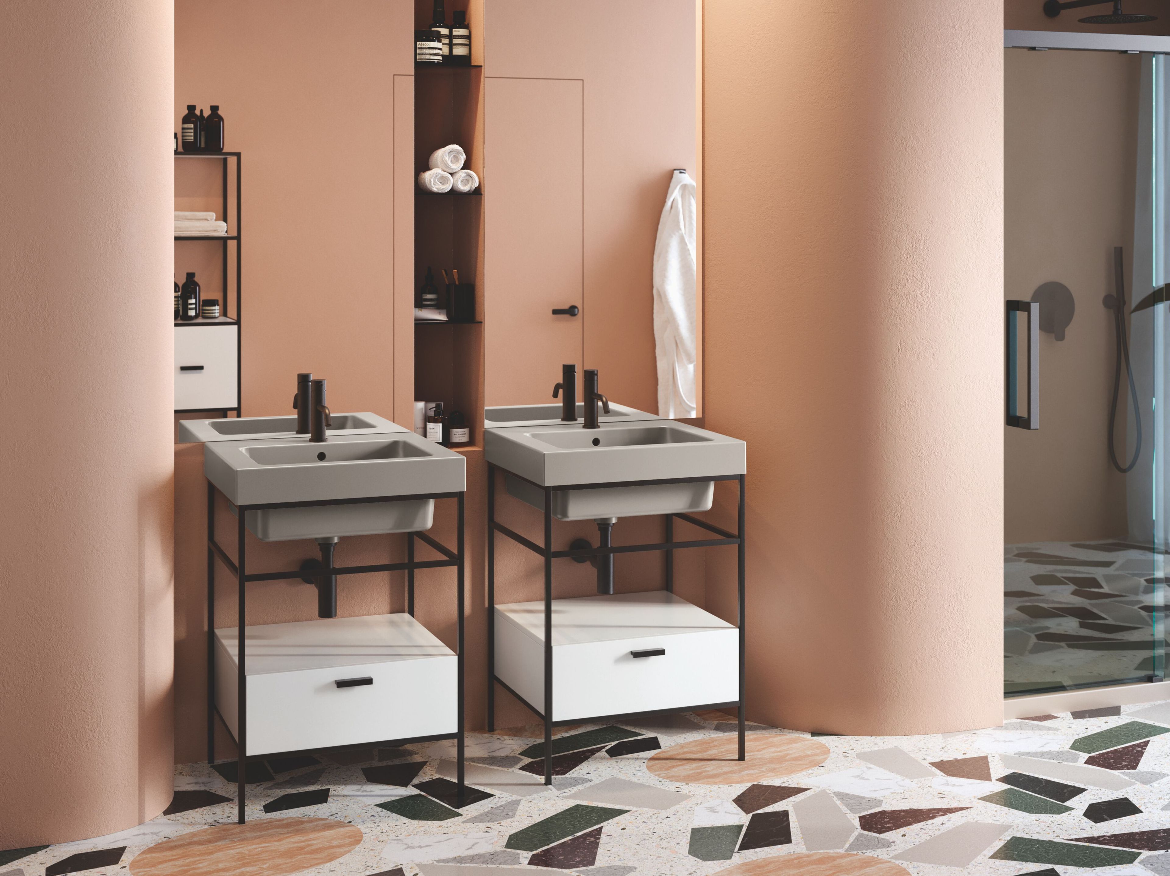 Меламиновая напольная раковина с ящиками COLAVENE Alaqua ARCH-00144857