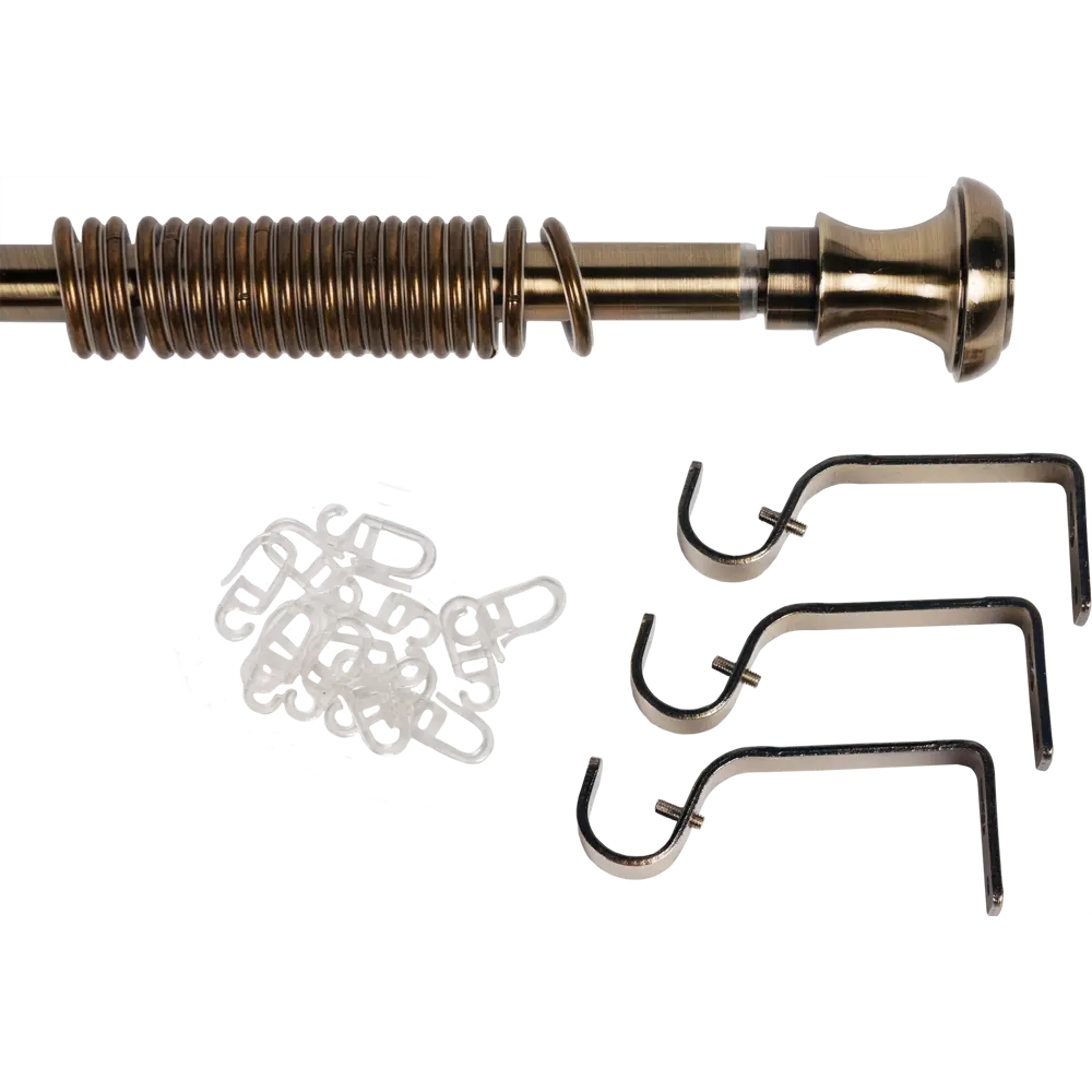 Карниз однорядный раздвижной Inspire Руч 160-300 см цвет золотой антик STLM-2013246 - Вид №1