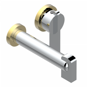 U2A-6541B Trim only for Built-in basin mixer with spout (two x 1/2'' inlets and one 1/2'' outlet), without waste Thg-paris Le 11 Хром/золото