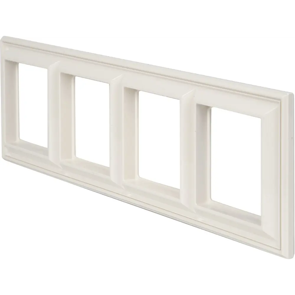 Рамка для розеток и выключателей EcoProfi Design 4 поста цвет бежевый 17901518 STLM-2029966 Santreyd Jung EcoProfi
