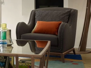 VOLPI Кресло из ткани с подлокотниками Contemporary living 2sli-002-01m