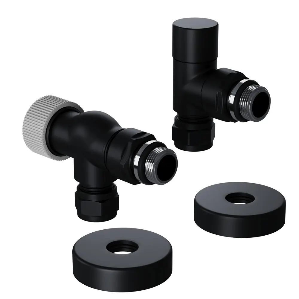 Термостатический комплект для радиатора осевой Royal Thermo Design Pro 1/2" латунь цвет черный STLM-2042939