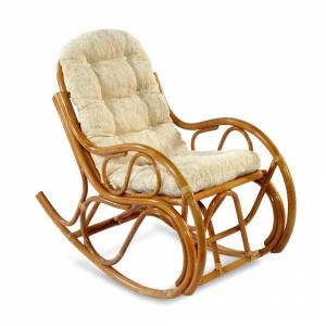 Кресло-качалка бежевое "Линк" ЭКО ДИЗАЙН CLASSIC RATTAN 129510 Бежевый;коричневый
