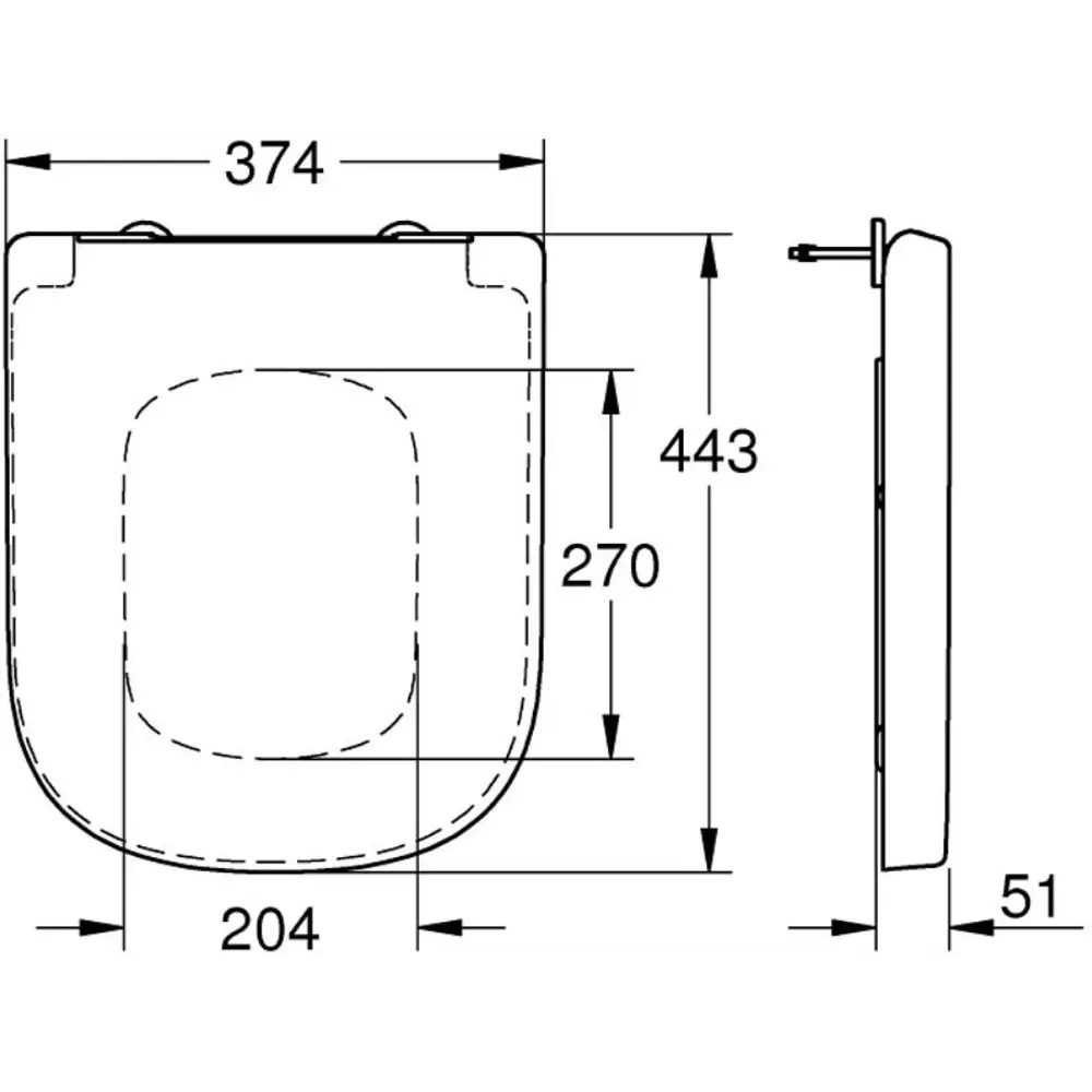 Сиденье для унитаза Grohe Euro Ceramic 39330001 дюропласт микролифт цвет белый STLM-2173631 - Вид №12