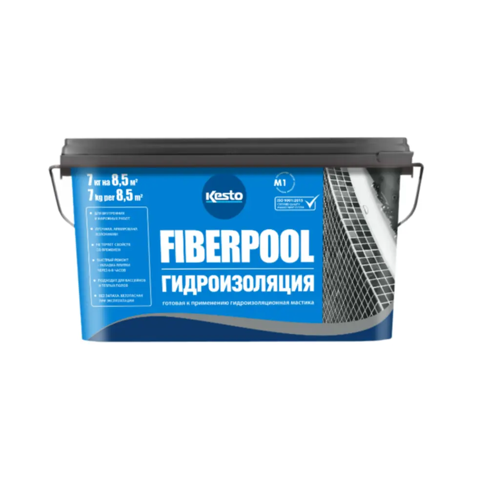 91354879 Гидроизоляционная мастика Kesto Fiberpool 7 кг STLM-0947948