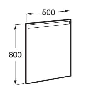 Прямоугольное зеркало со встроенным настенным освещением Roca EIDOS 8123 ARCH-00032296 - Вид №19