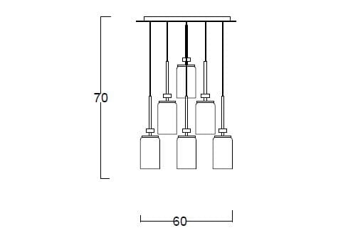 Стеклянный подвесной светильник Euroluce Lampadari Dely ARCH-00137501 - Вид №2