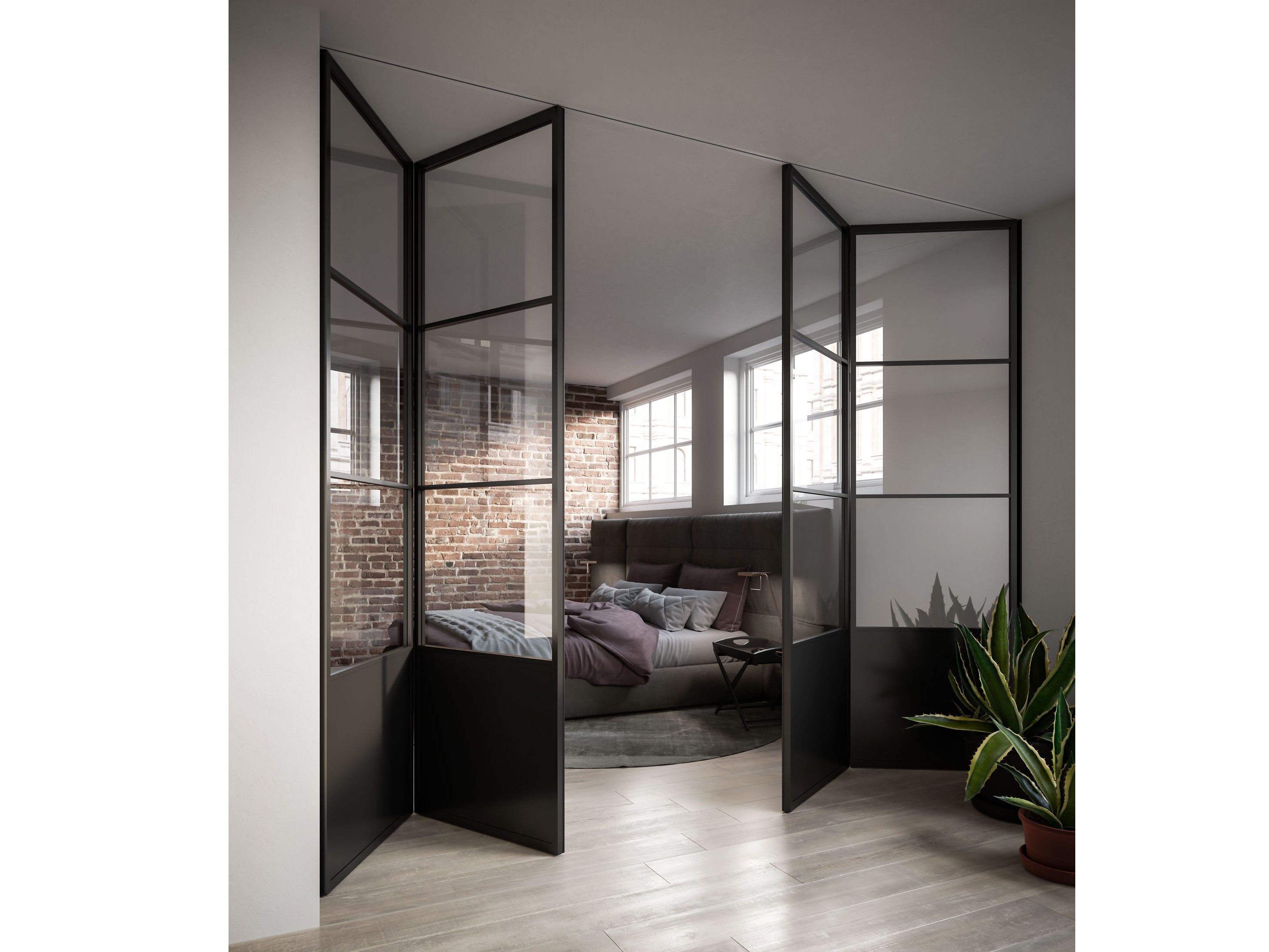 Стеклянная книжная дверь ADL мастерская ARCH-00051153 - Вид №4