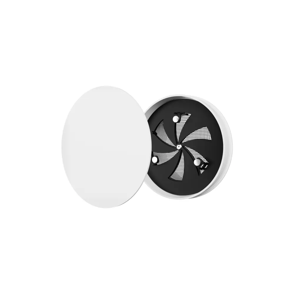 Вентиляционная решетка со шторкой и сеткой Era SH 100 127x127 мм сталь цвет белый STLM-2086731 - Вид №1