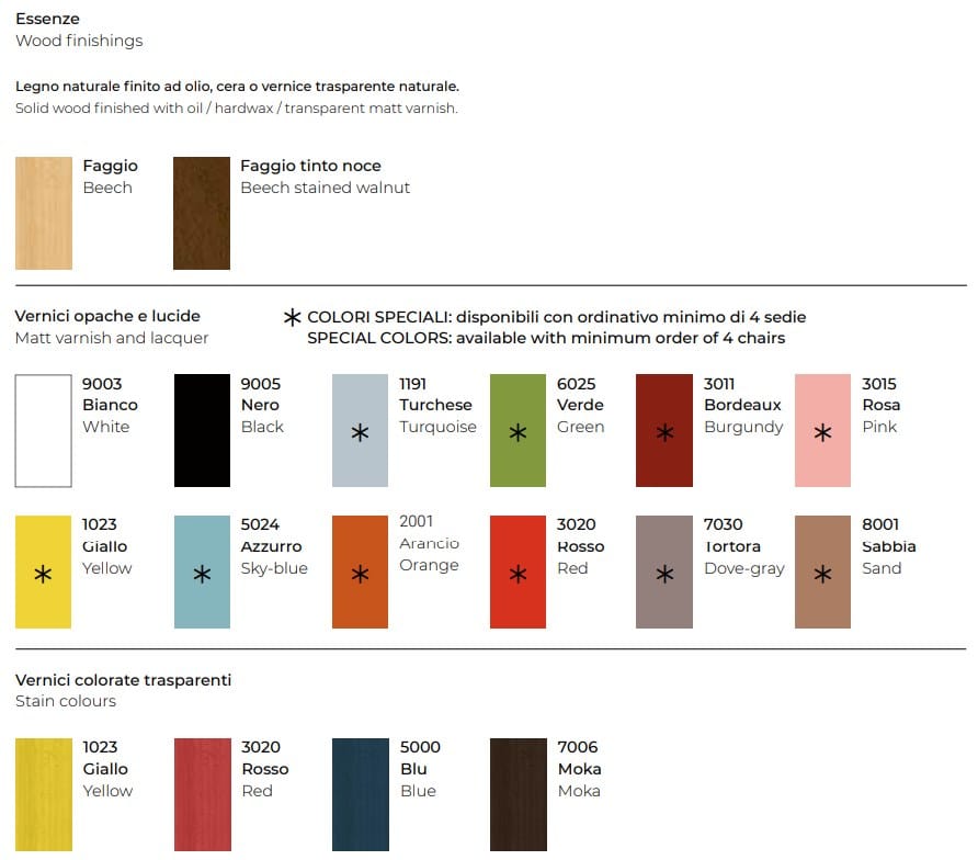 Стул с кожаным сиденьем и каркасом из бука BBB PONTI 969 ARCH-00095257 - Вид №6