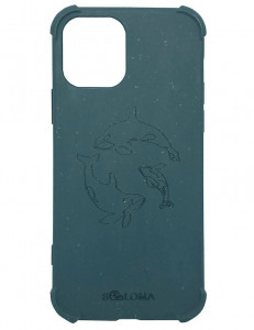 537991 Чехол для iPhone 12 Mini с ударопрочными углами, биоразлагаемый, светло-синий SOLOMA Case
