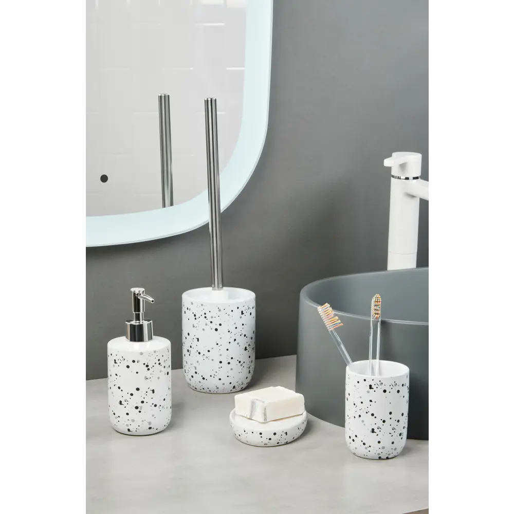 Мыльница Splash керамика цвет чёрный SWENSA STLM-2005833 - Вид №2