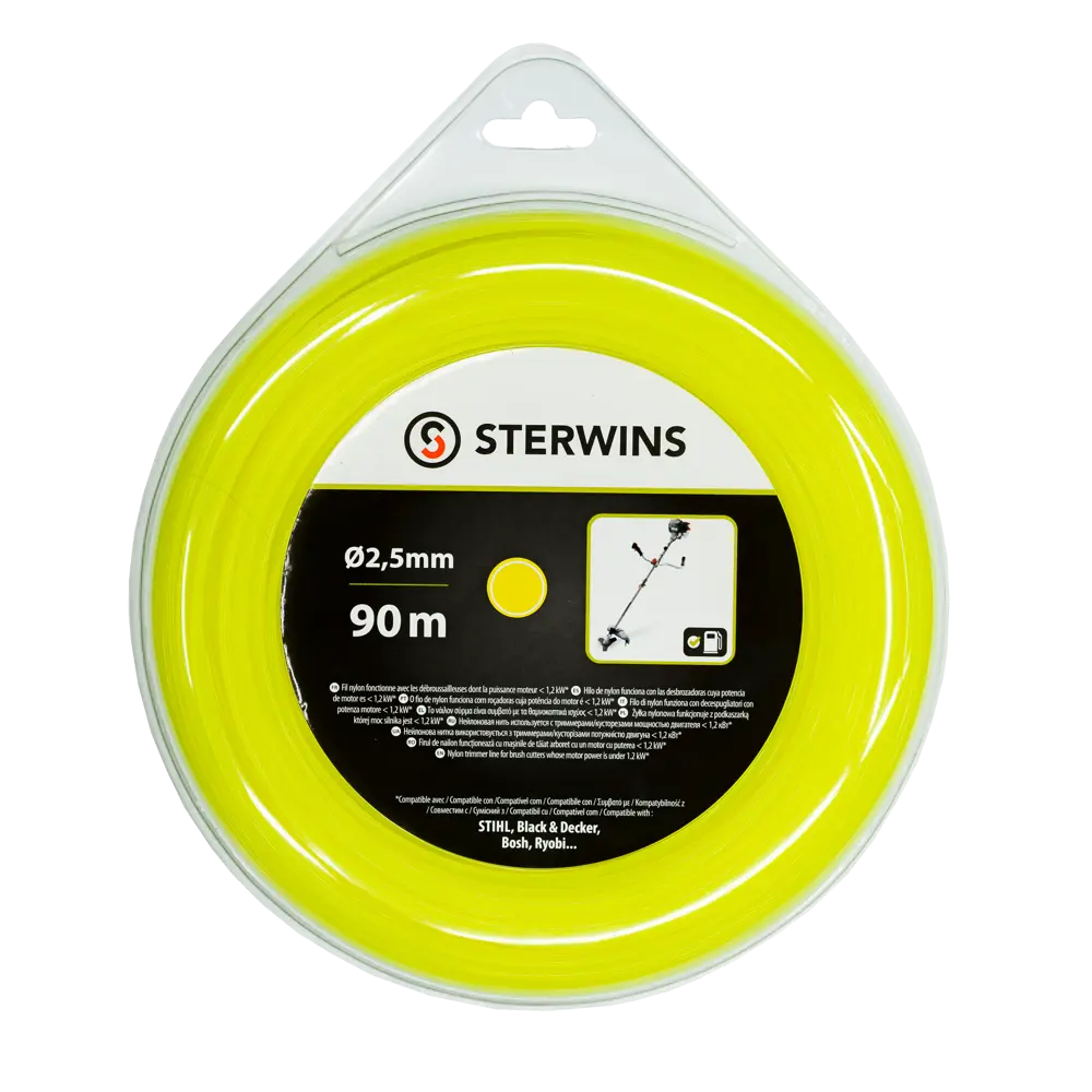 Леска для триммера Sterwins ø2.5 мм 90 м круглая STLM-2162518