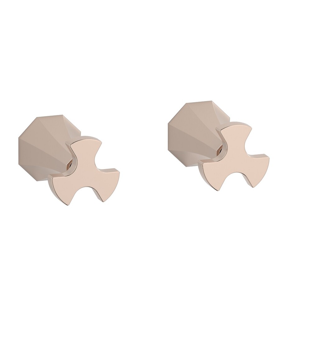 Встроенный смеситель для душа на 2 отверстия на 1 потребителя. WE ARE IB bt400rs Rose Gold Belmondo 