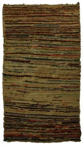 AFOLKI Прямоугольный шерстяной коврик с длинным ворсом Boucherouite Taa1044be