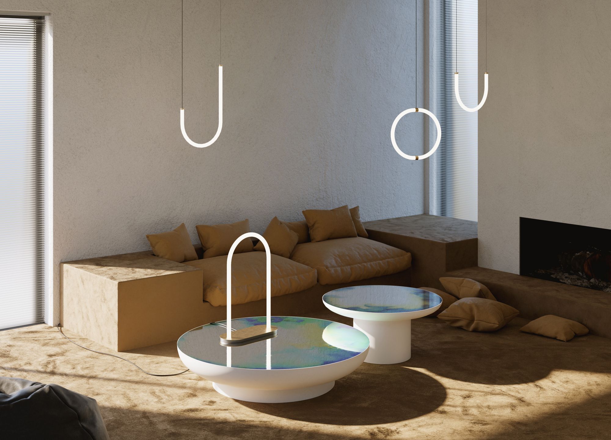 Латунь и поликарбонат светодиодный подвесной светильник Petite Friture невидимый ARCH-00152545 - Вид №1