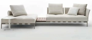 Saba Italia Садовый диван из модульной ткани Pixel light