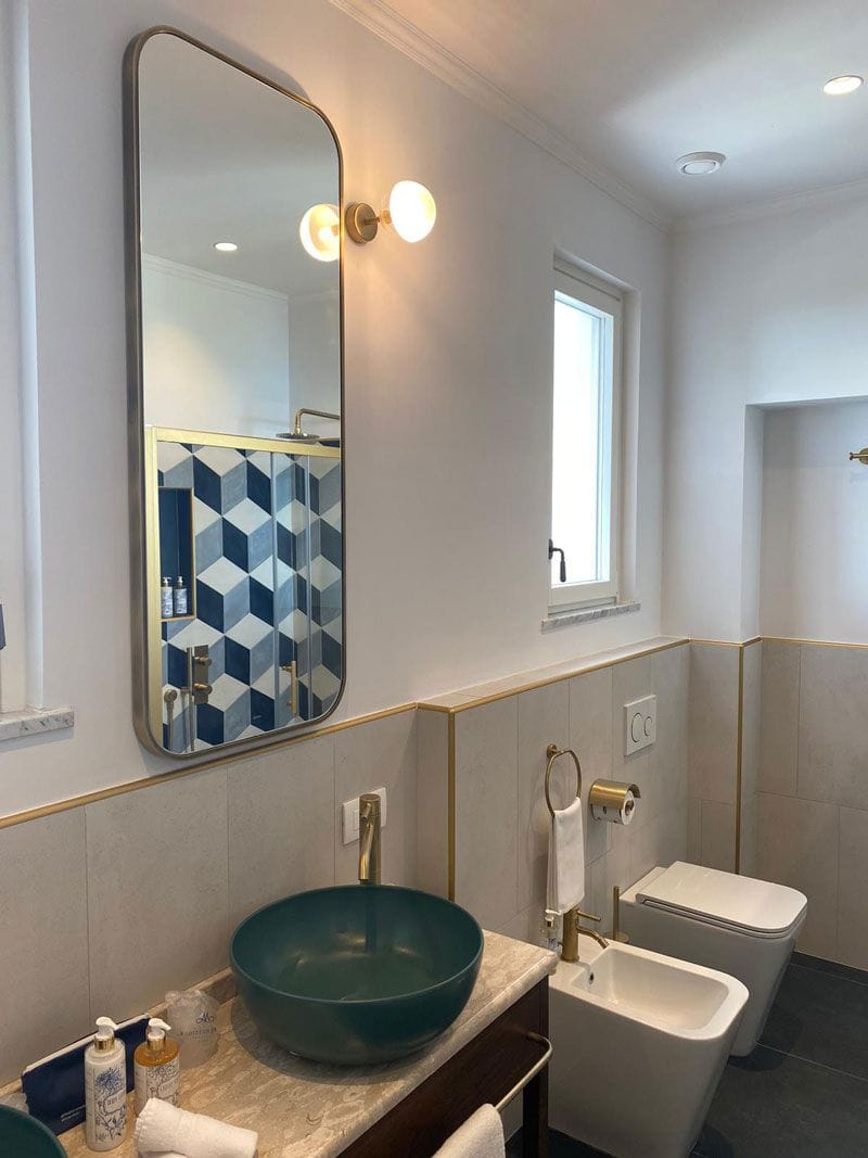 Настенное зеркало в рамке Spekkio Brass Easy ARCH-00139406 - Вид №1