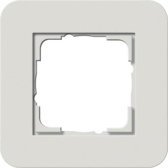 0211411 Рамка 1-постовая светло-серый/белый глянцевый Gira E3