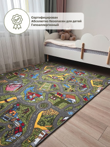 91120892 Ковер Детский городок полиамид 300х300см зеленый STLM-0492533 AVALON CARPET