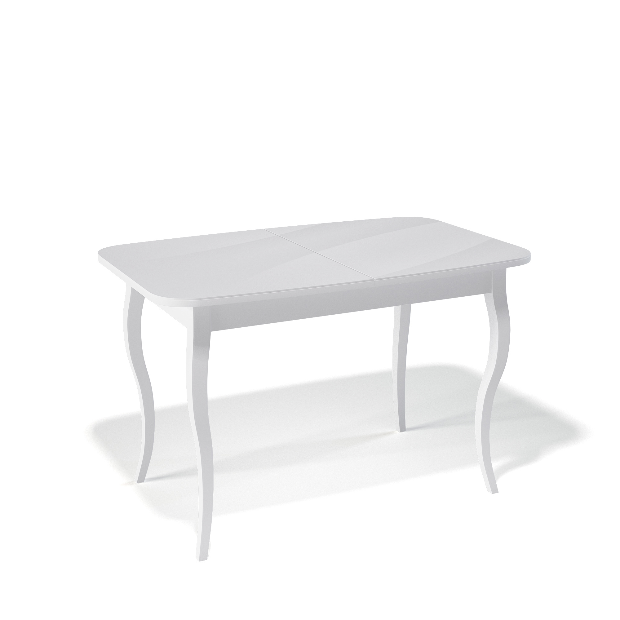 91054015 Кухонный стол прямоугольный 330752 120-160x120x76 см ЛДСП цвет белый M/C STLM-0459654 KENNER