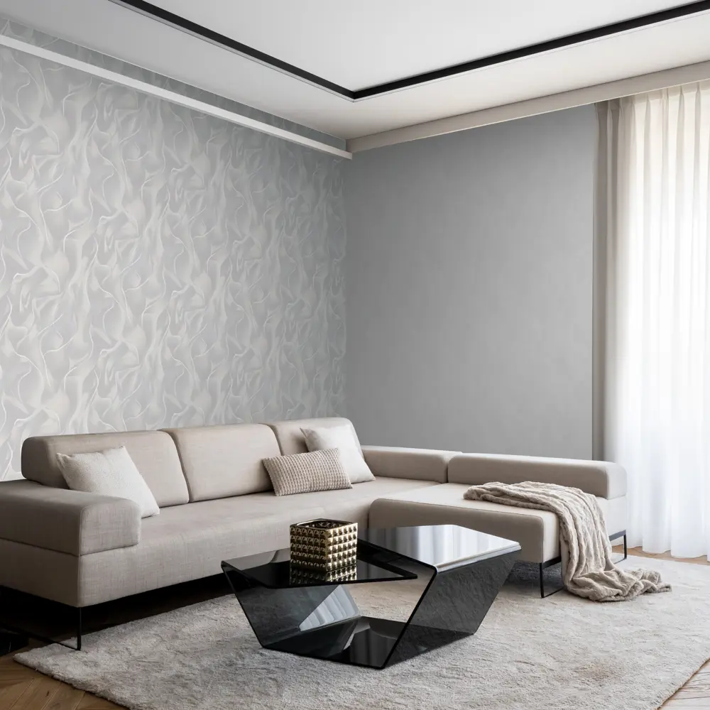 Victoria Stenova Glamour - Серые флизелиновые обои премиум-класса 87904533 STLM-0076126 - Вид №4