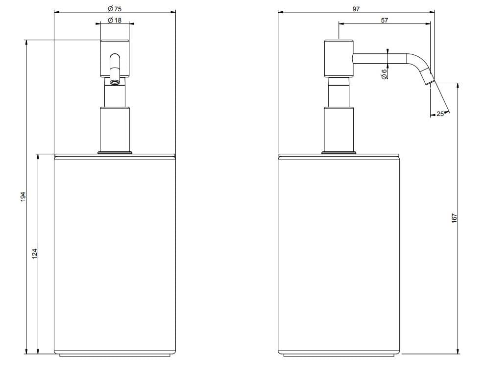 Керамический дозатор мыла Gessi кольцо ARCH-00151414 - Вид №2
