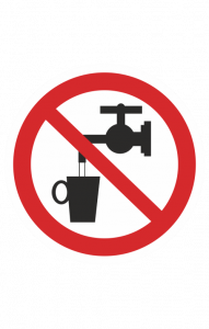 68298 Знак "Запрещается использовать в качестве питьевой воды"  Запрещающие знаки размер 100 х 100 мм
