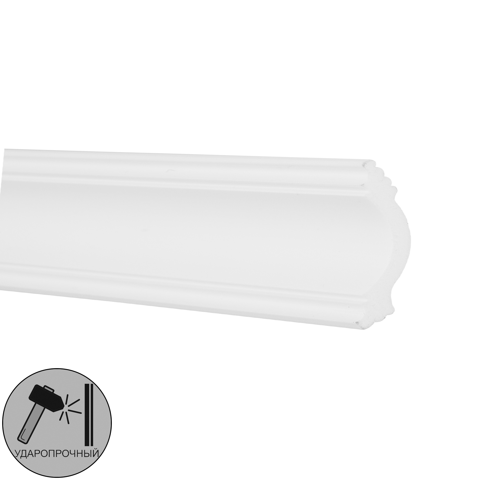 82365694 Плинтус потолочный полистирол ударопрочный LM01 белый 50x75x2000 мм STLM-0025521 NMC