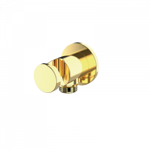 05006604 PREMIUM Держатель душевой лейки латуни с цилиндрической электрической розеткой Полированное Золото GRB MIXERS