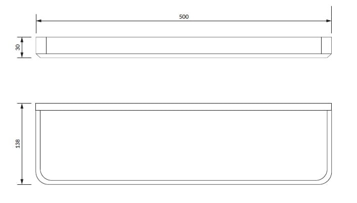 Полка для ванной комнаты из латуни и стекла OMNIRES Лугано ARCH-00046913 - Вид №1