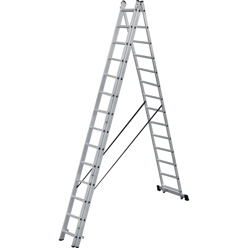 Лестница 3-секционная DILWIS 14 ступеней максимальная нагрузка 150 кг STLM-2153133