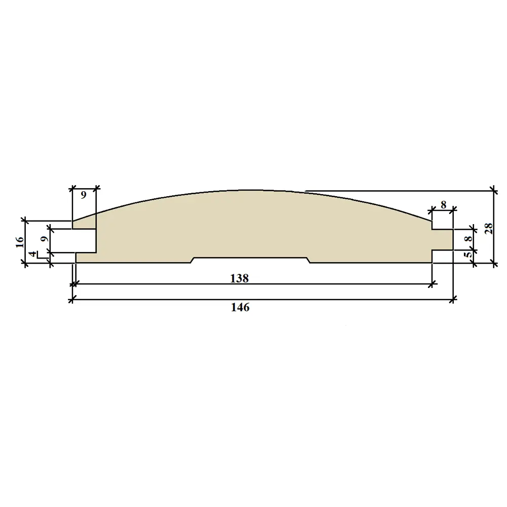 Блок-хаус Оптима 28x146x3000 мм хвоя Santreyd STLM-2122595 - Вид №8