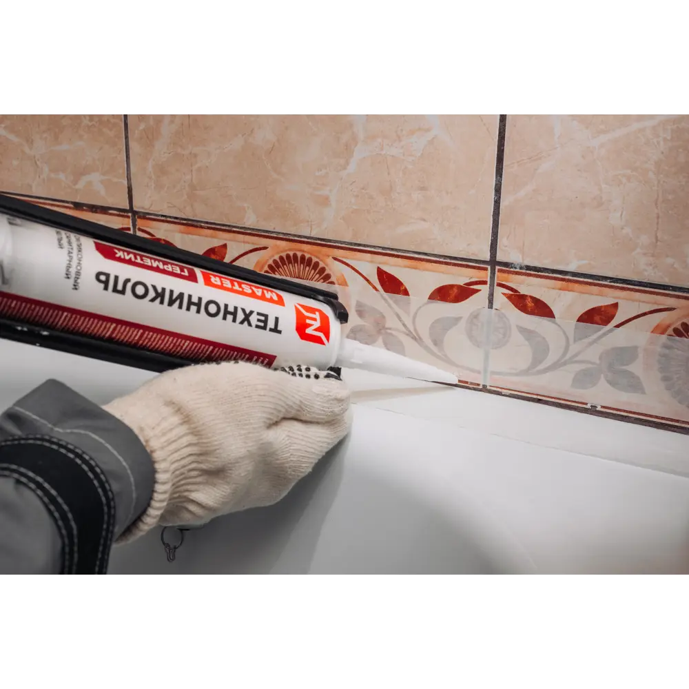 Герметик силиконовый санитарный Технониколь прозрачный 280 мл уксусный STLM-2051782 - Вид №4