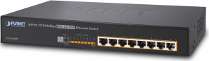 FSD-808HP Planet 13" 8-port 10/100 ethernet switch with 8-port 802.3at high power poe injector (130w) PLANET Technology Corporation