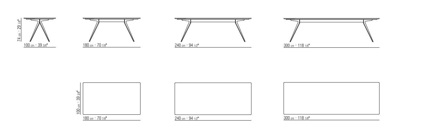 Прямоугольный каменный стол Flexform ARCH-00022552 - Вид №3