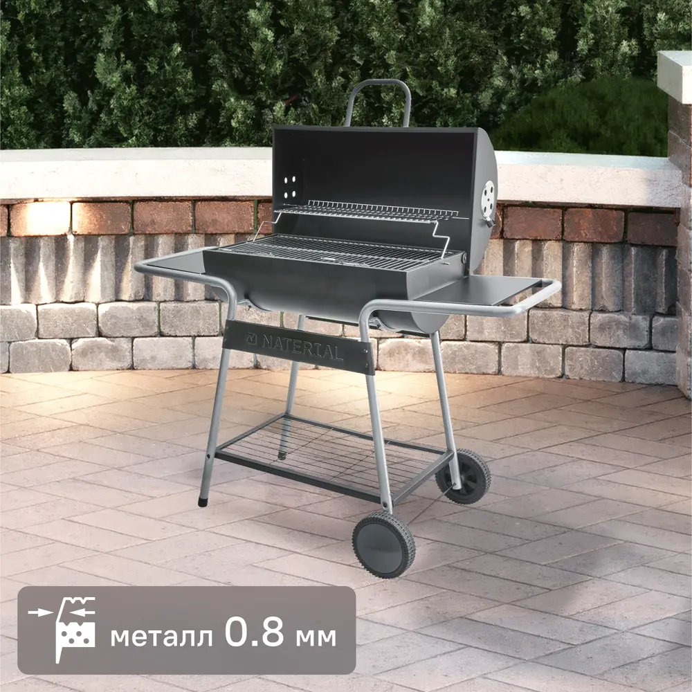 Гриль угольный передвижной Naterial Talos 100x115x59см STLM-2078275