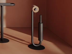 Металлическая туалетная щетка / держатель для туалетной щетки