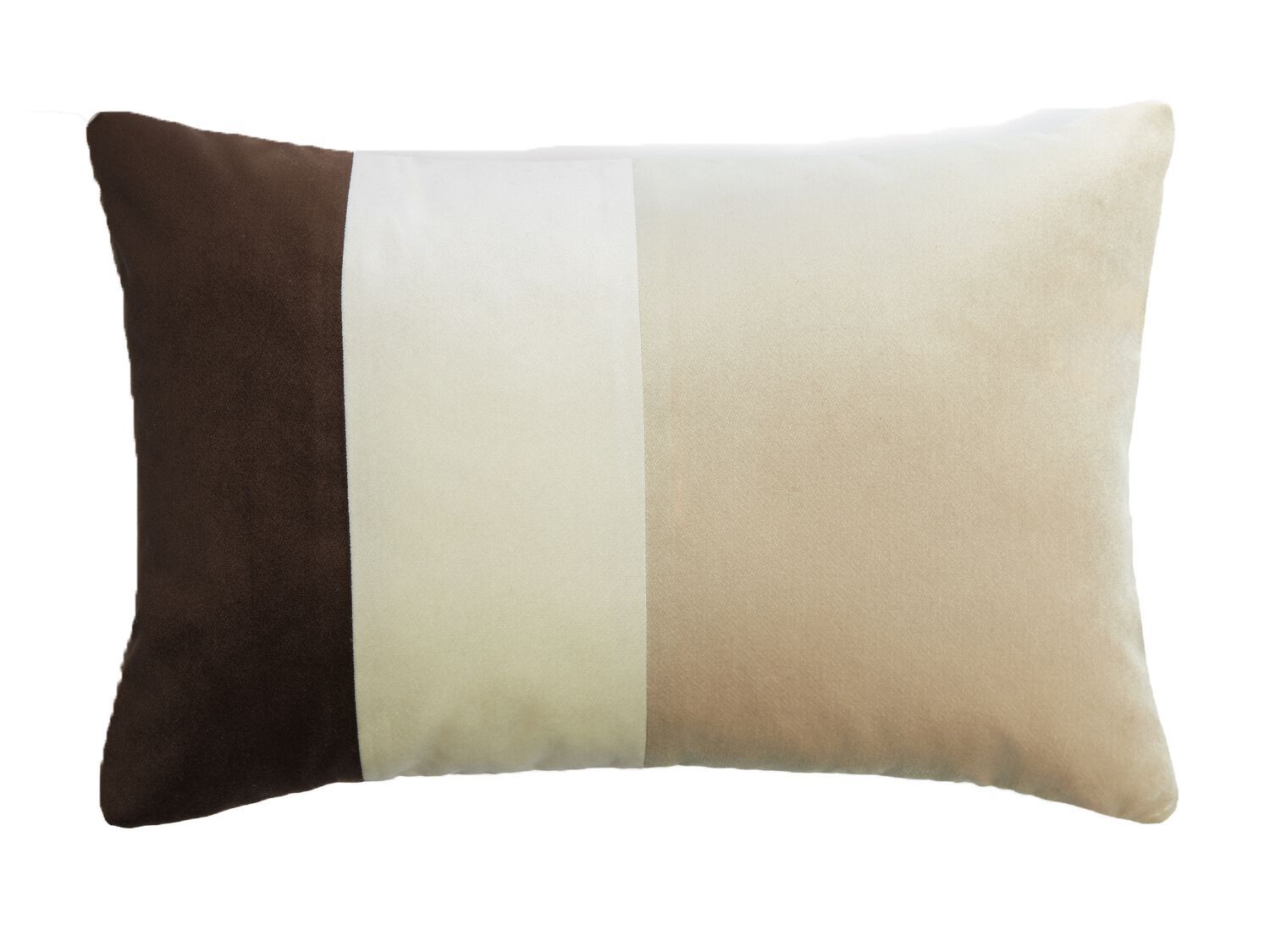 Бархатная прямоугольная полосатая подушка LO DECOR TRIPLE VELVET ARCH-00090888