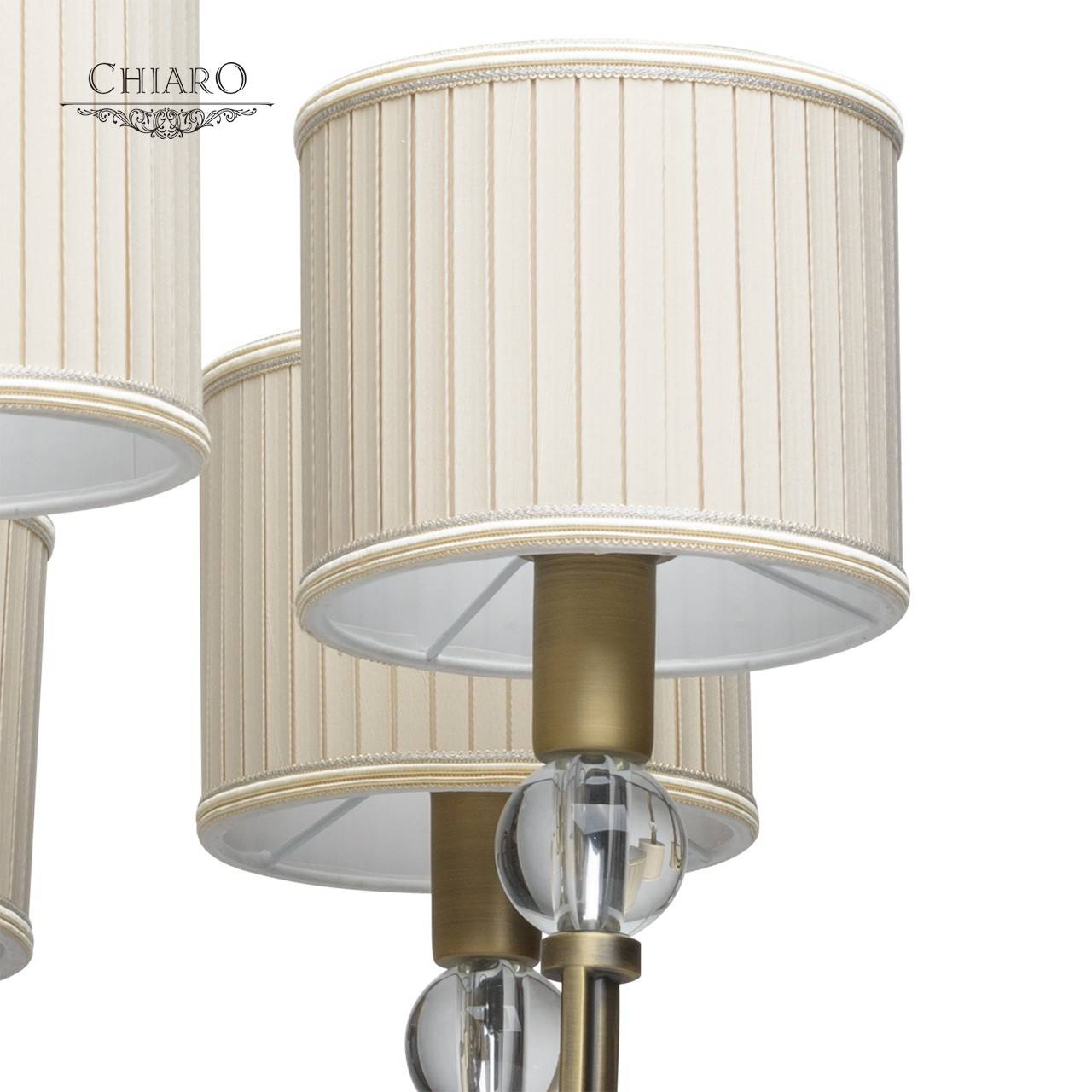 Подвесная люстра Chiaro София 355012008 бежевая CHIARO ДИЗАЙНЕРСКИЕ, СОФИЯ 059414 Бежевый  - Вид №1